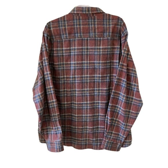 Weatherproof Vintage Long Sleeve Plaid Button Flannel Shirt Men 2XL Maroon Black - Picture 4 of 5